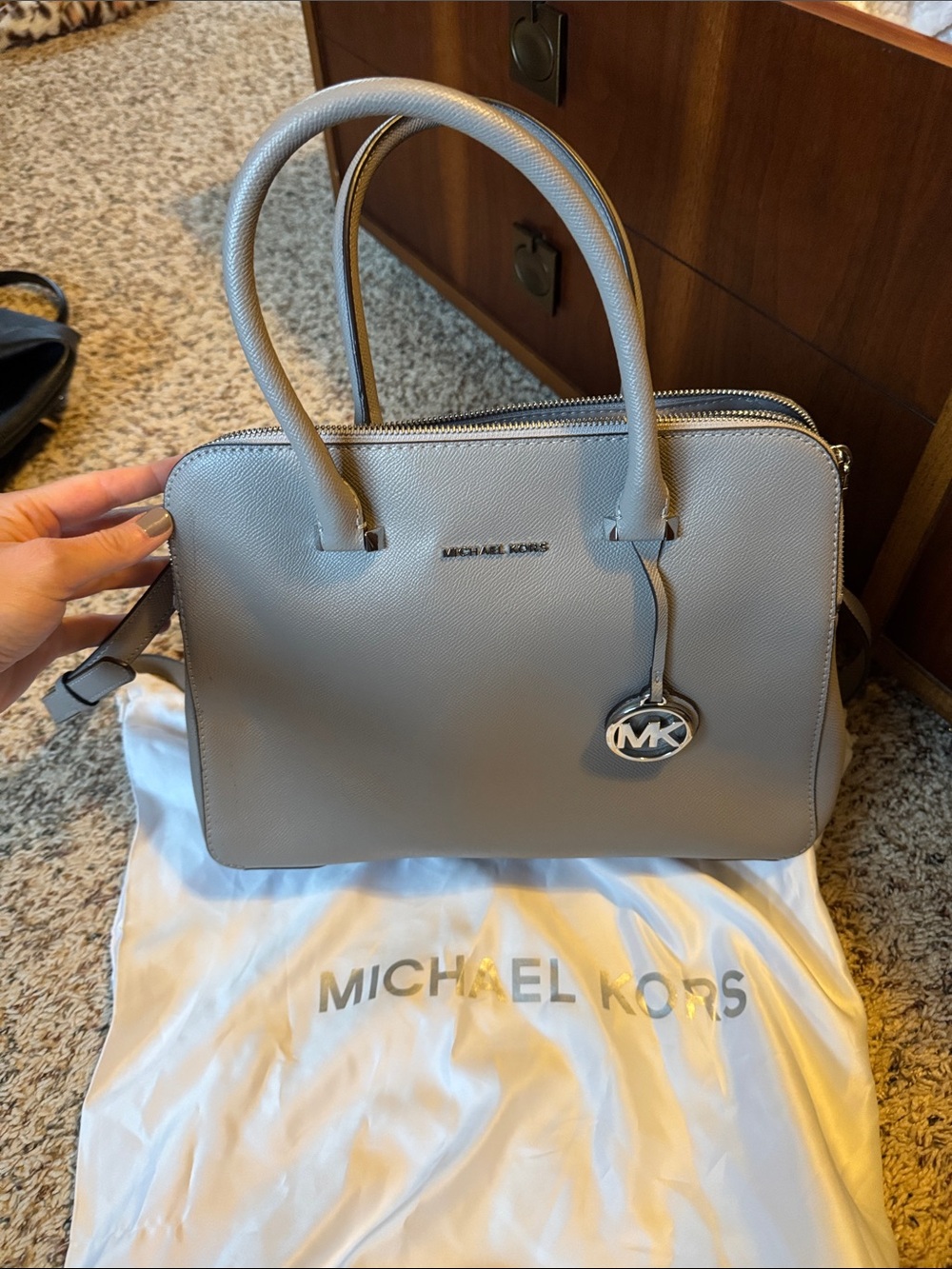 Michael Kors Jet Set Travel Triple Compartment Satchel Gray